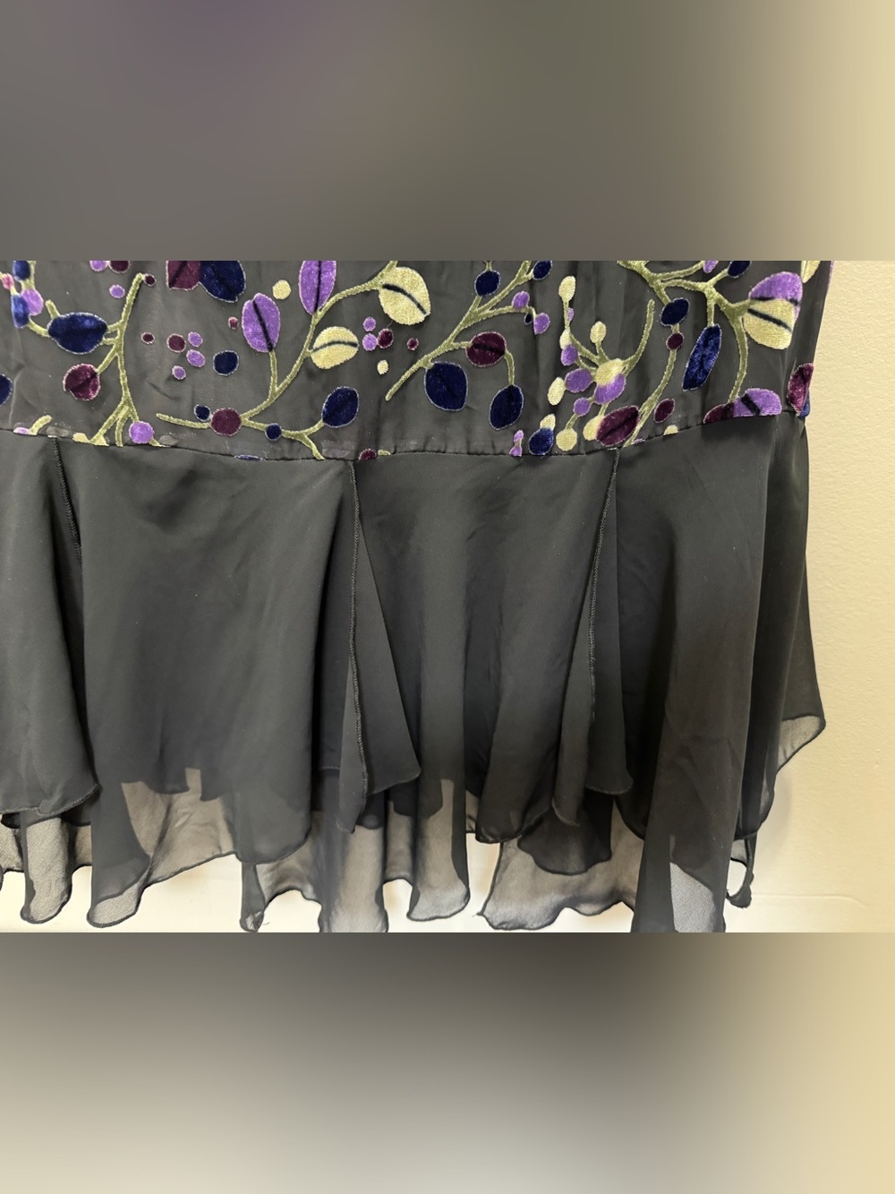 Addition Elle Vintage Black Burnout Velvet Floral Maxi Dress Size 18 Evening Y2K - Picture 6 of 13